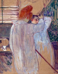 Woman Combing Her Hair